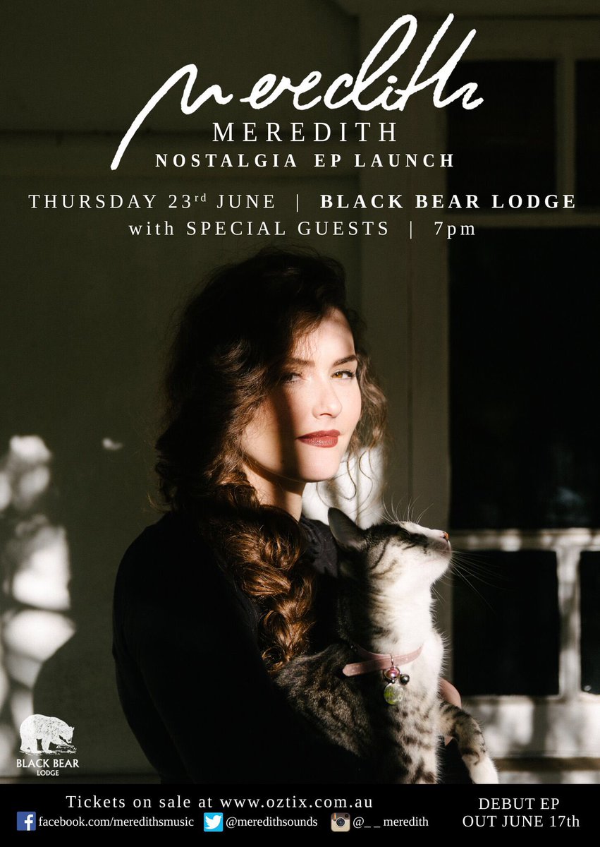 meredithsounds's tweet photo. Just announced my debut EP release+ launch show @BlackBear_Lodge 🍾✨ https://t.co/VFJRGd1SC9 https://t.co/F4xn6zxy3z