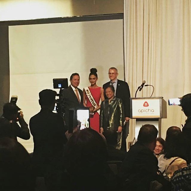 MsUniverseCrown's tweet photo. #MissUniverse #PiaWurtzbach being introduced as gala honoree. #Apicha
Pia was chosen as one of honorees for Apicha… https://t.co/Da3RryF8xF