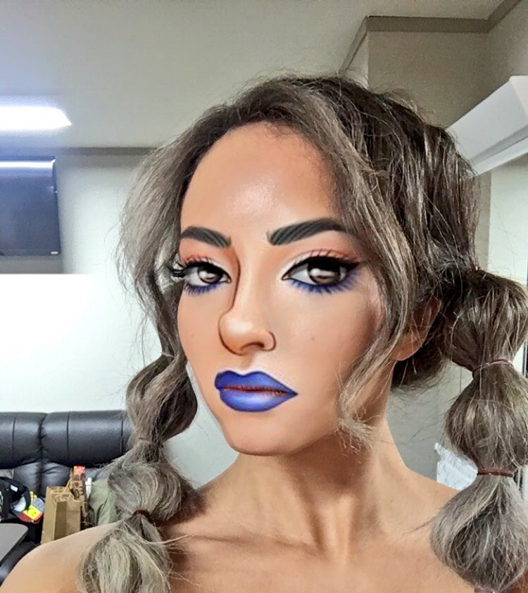 LittleMix's tweet photo. We have some very talented fans ❤️ I face swapped one onto my face and it's freaked me out 😳😂💙 xjadex https://t.co/eSn40vgYEm