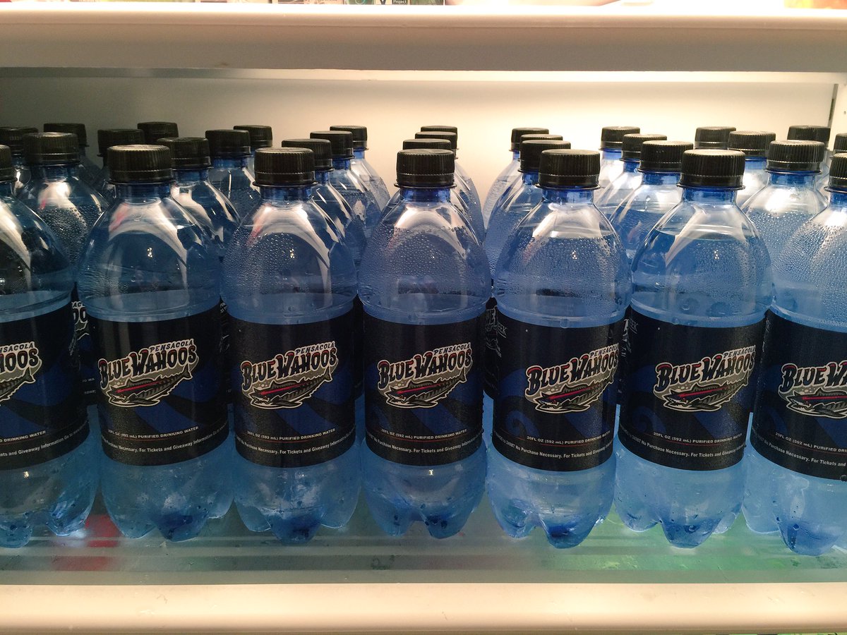 bubbawatson's tweet photo. For tonight's @BlueWahoosBBall win, I will have a cold one!! #MyFridge 
#WahoosWater https://t.co/NsnM44Jlr1