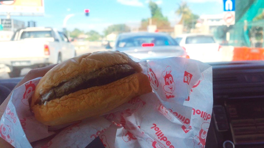 Burgers make it okay to be stuck in traffic.