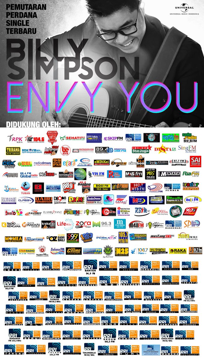 Now #PemutaranSerentak <a href="/BillySimpson/">Billy Simpson</a> - Envy You on <a href="/pro1fmjember/">@Pro1Jember</a> , stay tune guys :-)
<a href="/Universal_Indo/">Perempuan Nackal Salsa</a>