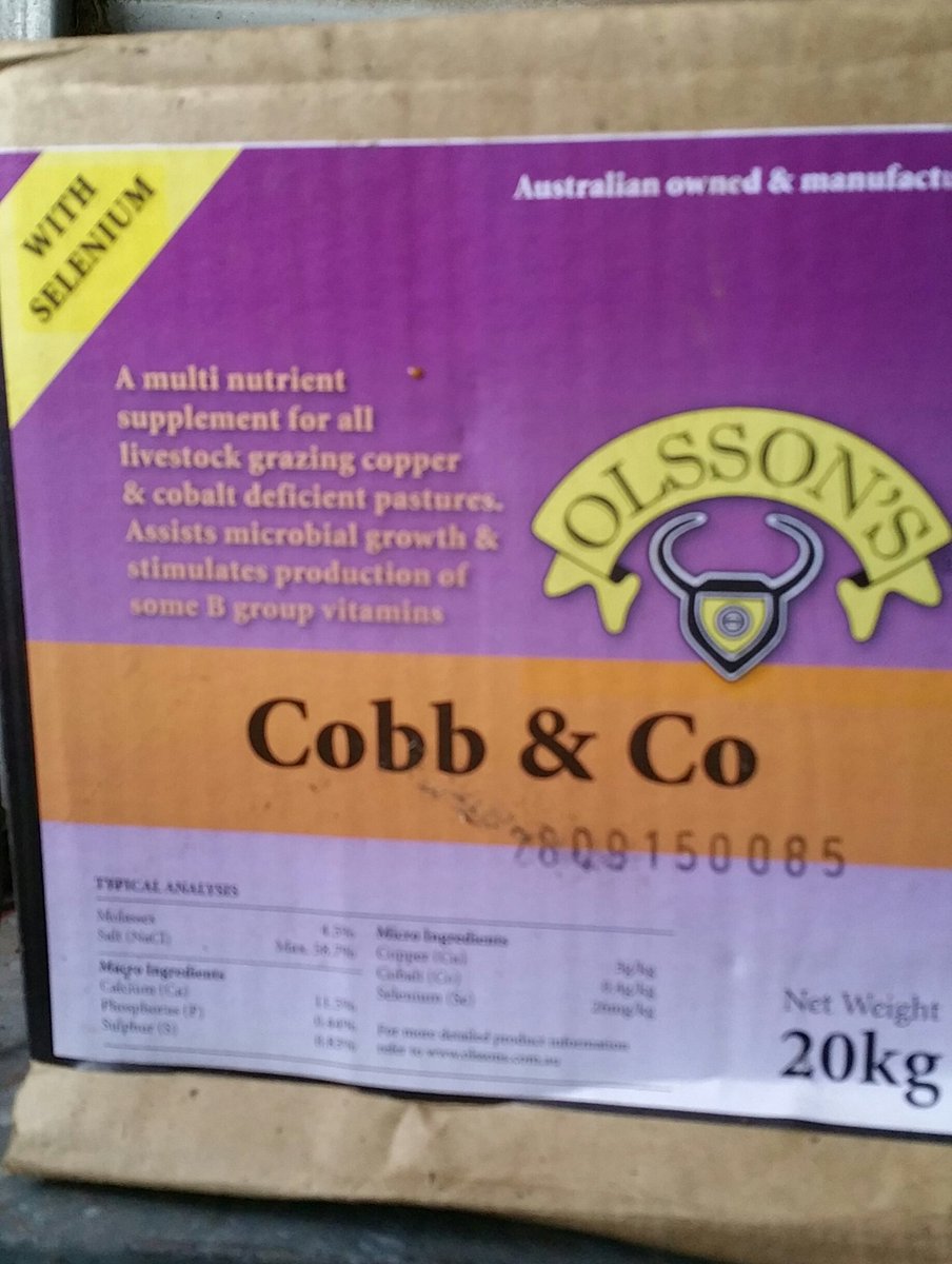 Frost Farms (@frost_farms) on Twitter photo Have had quite a few ppl asking what our preferred mineral block is for our cattle. Well this is it <a href="/OlssonsSalt/">Olsson's Salt</a> . Have had quite a few ppl asking what our preferred mineral block is for our cattle. Well this is it <a href="/OlssonsSalt/">Olsson's Salt</a> .