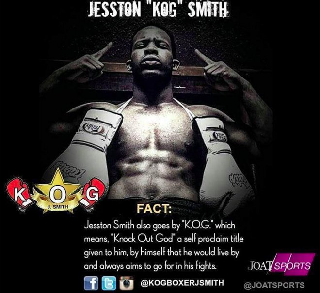 JOATSports's tweet photo. Did you ever question what does the "K.O.G." in @KOGBOXERJSmith stand for? Well know you know! #JOATSports https://t.co/dmg5b2Mb1F