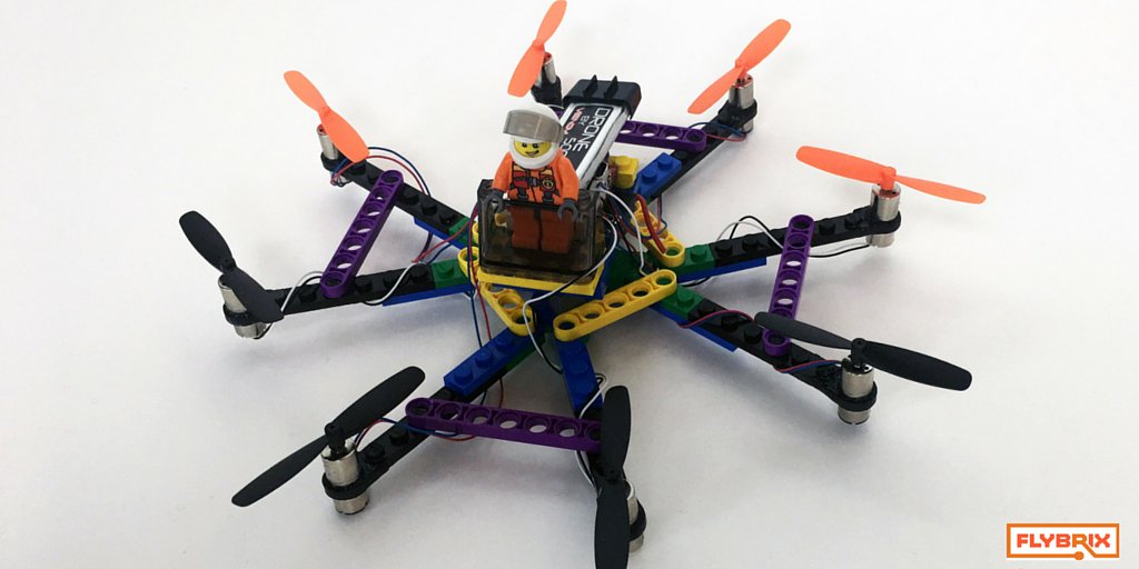 Flybrix's tweet photo. We call this "octo pie" airframe "The Kraken" https://t.co/UOzwHl0CDM