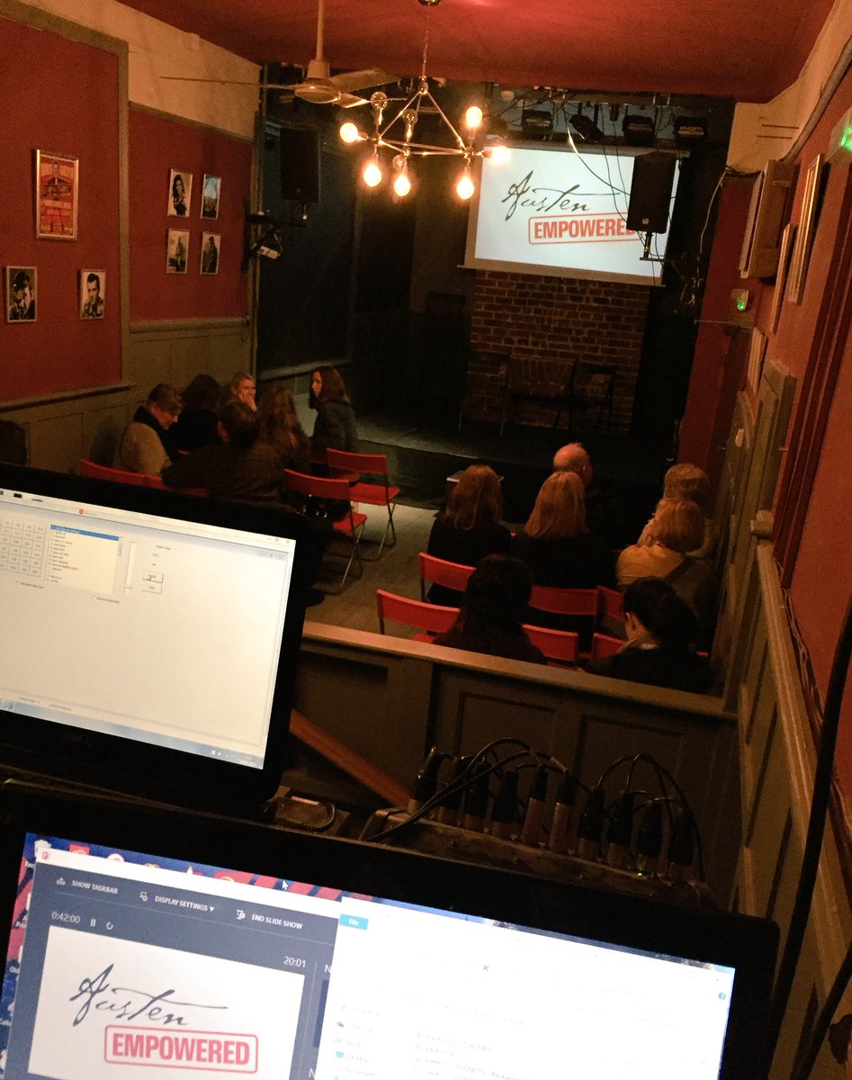 kirstyyyea's tweet photo. Little #BTS action from the @AustenEmpowered show last night, lovely to hear continuous giggles from the audience. https://t.co/jRzuuAzcut
