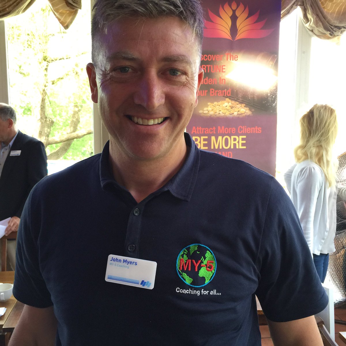 MIHDesign's tweet photo. Happy customer @JohnMyersCoach with his new logo. I can do the same for your business- 10% off today! Quote 'sunny' https://t.co/85JeZuiqaW