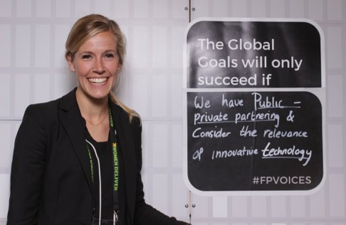 FleurPosthumus's tweet photo. My view on how to achieve these Global Goals! Public-Private partnering and Innovative Technology #WD2016 #FPVoices https://t.co/1YTzzTVrP9