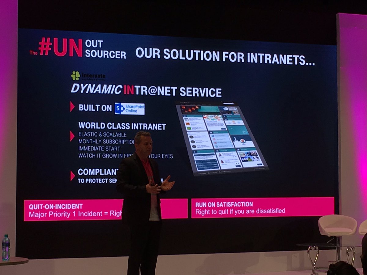 Intervate's tweet photo. Launching #DynamicIntranetServices launched at #intouch2016 part of the @TSystemsSA #un-Outsourcer offering https://t.co/O2xOCcAVQ0