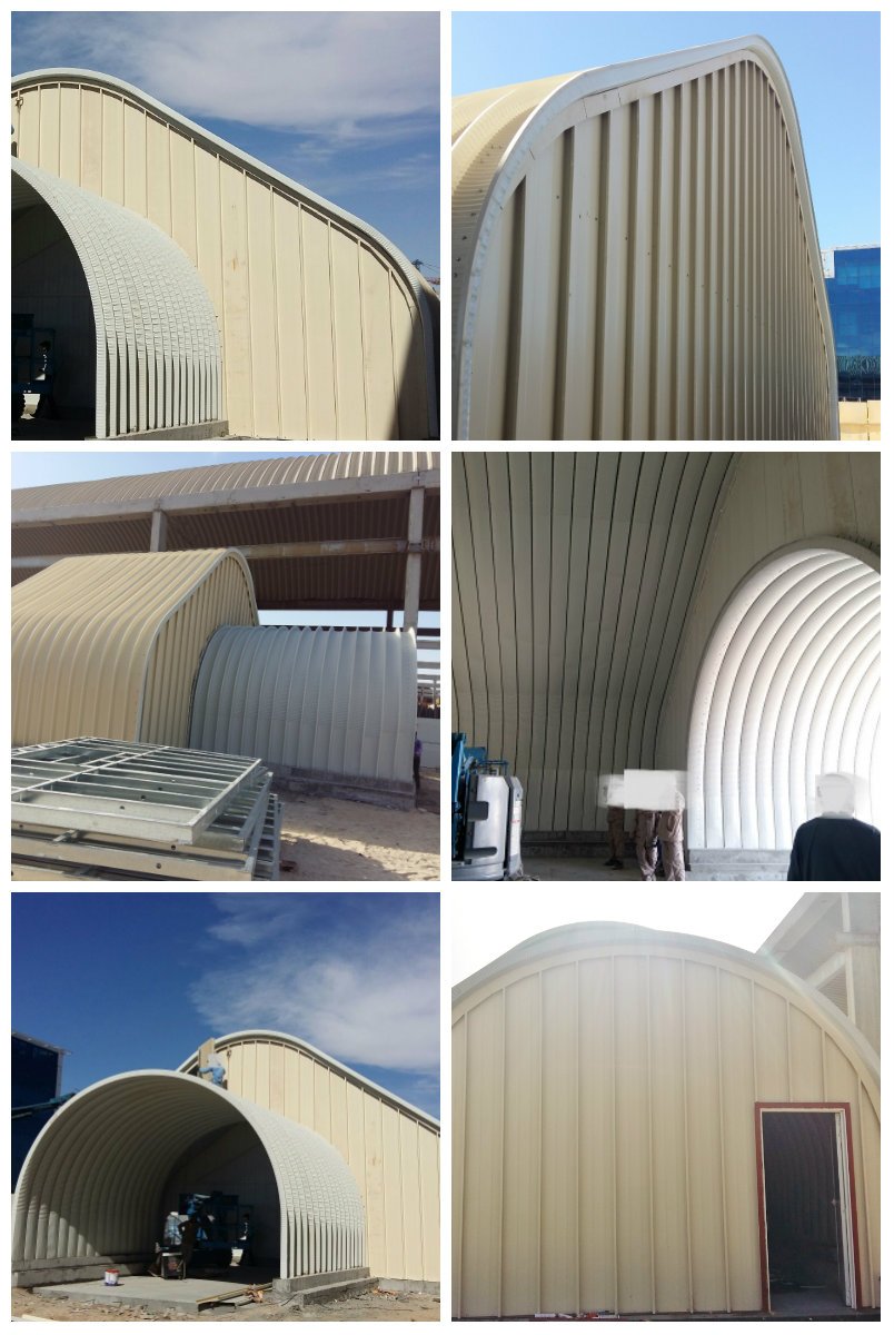 KspanUae's tweet photo. Gable and 2 Radius K span Structures combined to form an office facility, as seen from different angles https://t.co/UZC7jVgRMm