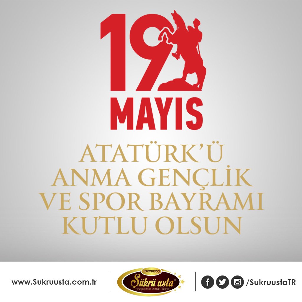 #19Mayıs Atatürk'ü Anma, Gençlik ve Spor Bayramımız Kutlu Olsun!