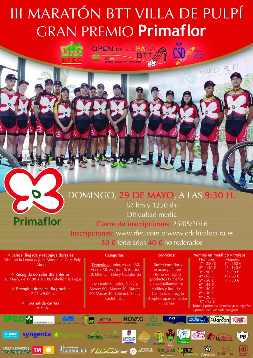 1 semana para el cierre de inscripciones de la III MARATON BTT VILLA DE PULPI GP PRIMAFLOR   facebook.com/19480045066568…