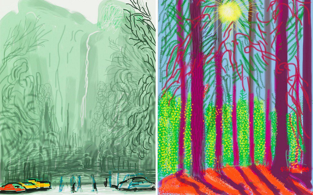 Artist David Hockney paints Yosemite on his iPad: tandl.me/1TqDM74