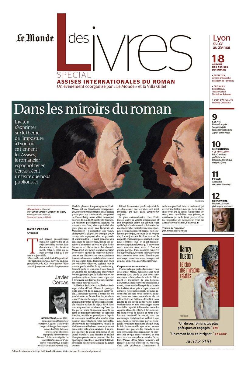 Jean Birnbaum (@jeanbirnbaum) on Twitter photo Vive la littérature sans frontières ! Voici la une du <a href="/MondedesLivres/">Le Monde des livres</a>, spécial Assises internationales du roman. Vive la littérature sans frontières ! Voici la une du <a href="/MondedesLivres/">Le Monde des livres</a>, spécial Assises internationales du roman.