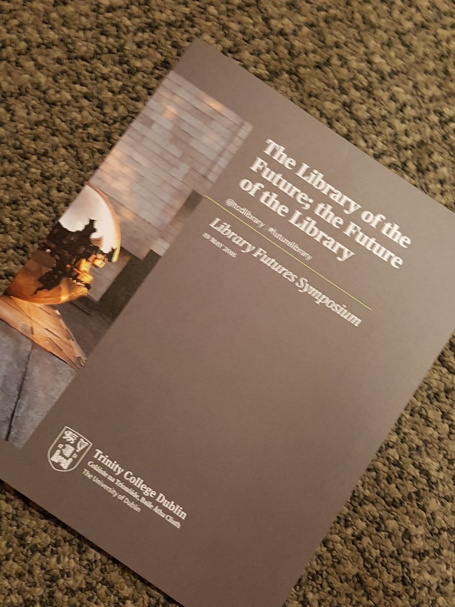 tcddublin's tweet image. Provost @pjprendergast opens @tcdlibrary  symposium #futurelibrary focusing the future of our Libraries