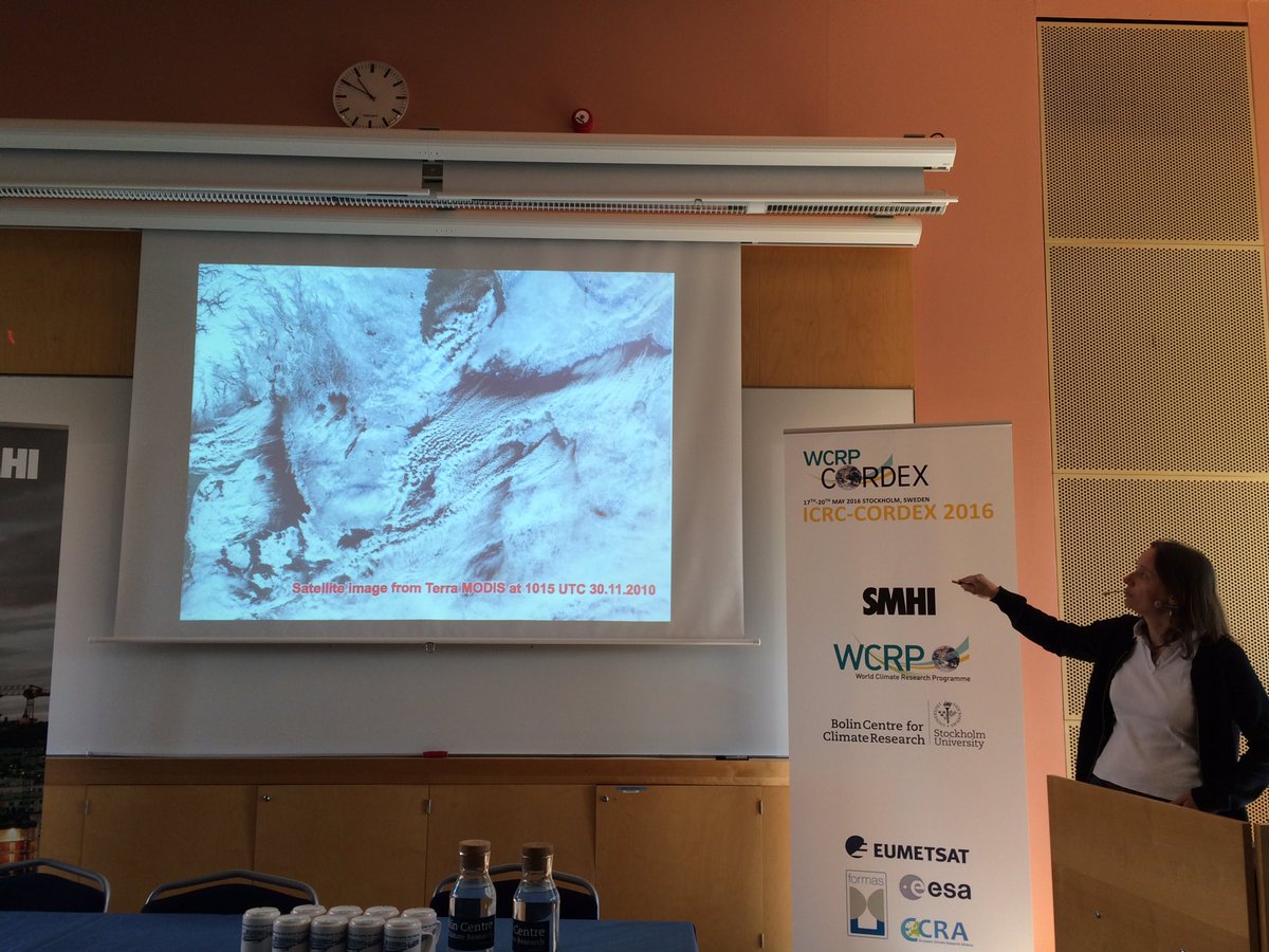 Jennifer Brauch on snowbands over the Baltic Sea at #CORDEX2016.