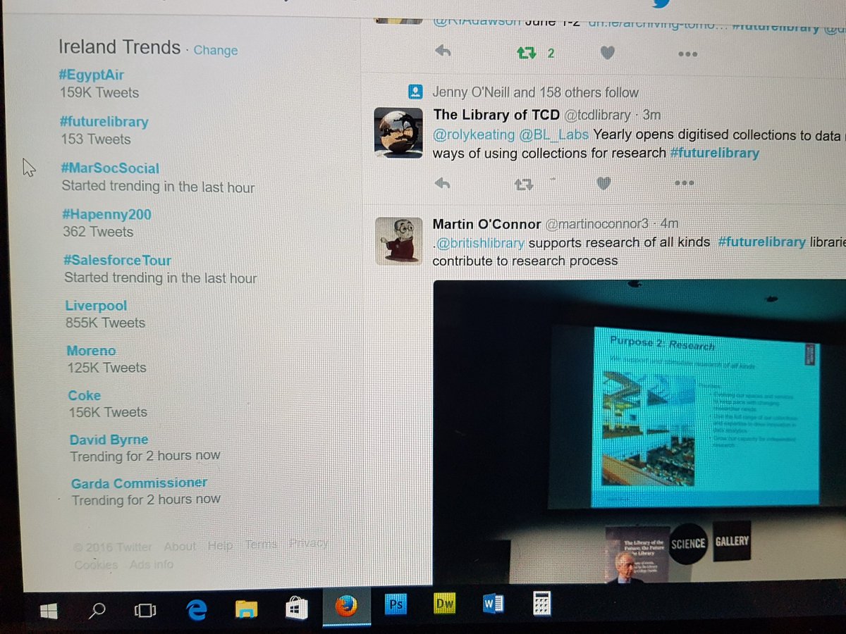 tcddublin's tweet image. #futurelibrary has started trending ....let&apos;s keep it going