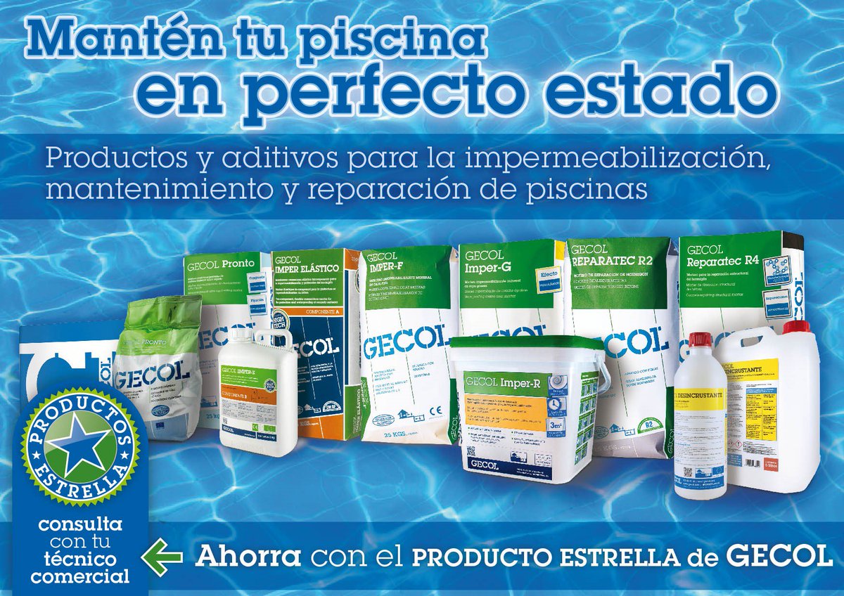 GECOLoficial's tweet photo. Nuevo #ProductoEstrellaGECOL para #reparación de #piscinas Consulta a tu Técnico-Comercial  https://t.co/ZoPQcaMP23 https://t.co/Yscx2ZQWjJ