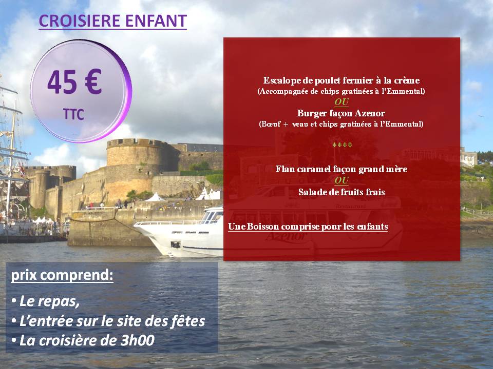 VedettesAZENOR's tweet photo. Voici les 2 menus de Brest 2016 !!! Le 18 juillet est déjà COMPLET ! Il reste de la place pour le 14 et 16 juillet!! https://t.co/7mfqRuLIwM