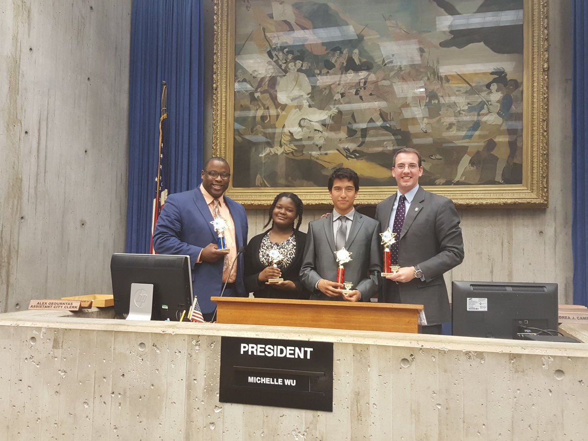 Team5969's tweet photo. Our awesome debaters! Super proud of Armando! #CityHallDebates @TheEnglishHS @bostondebate https://t.co/jtG9rzds6R