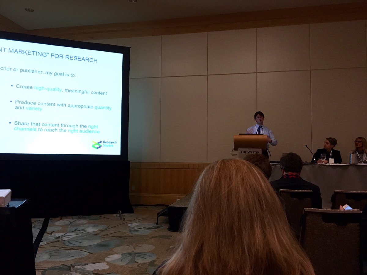 amy_beisel's tweet image. .@BenMudrak: 2/3 of Internet traffic is videos. @researchsquare video abstracts help articles stand out #SSP2016