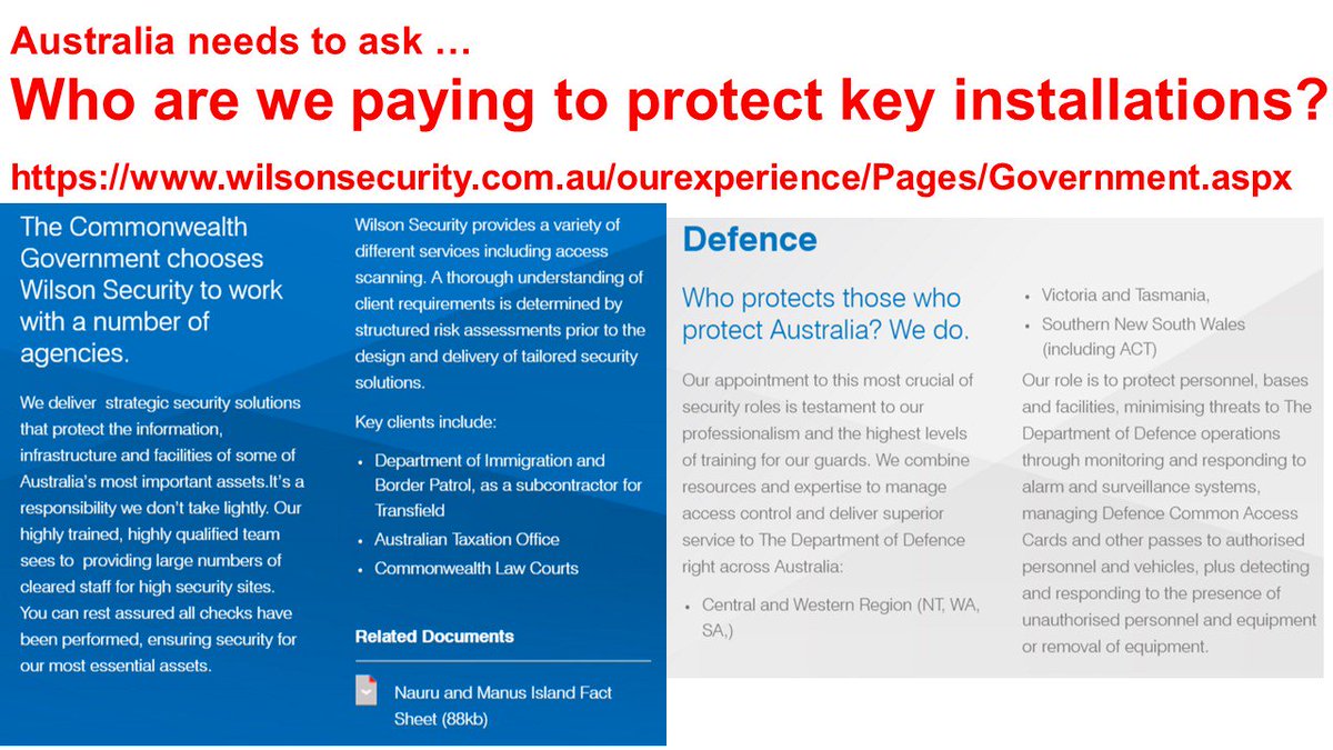 DrRebeccaO's tweet image. #Election2016 #Australia needs #WilsonSecurity inquiry Why favoured 4 Govt contracts?? #ausvotes #humanrights #Manus