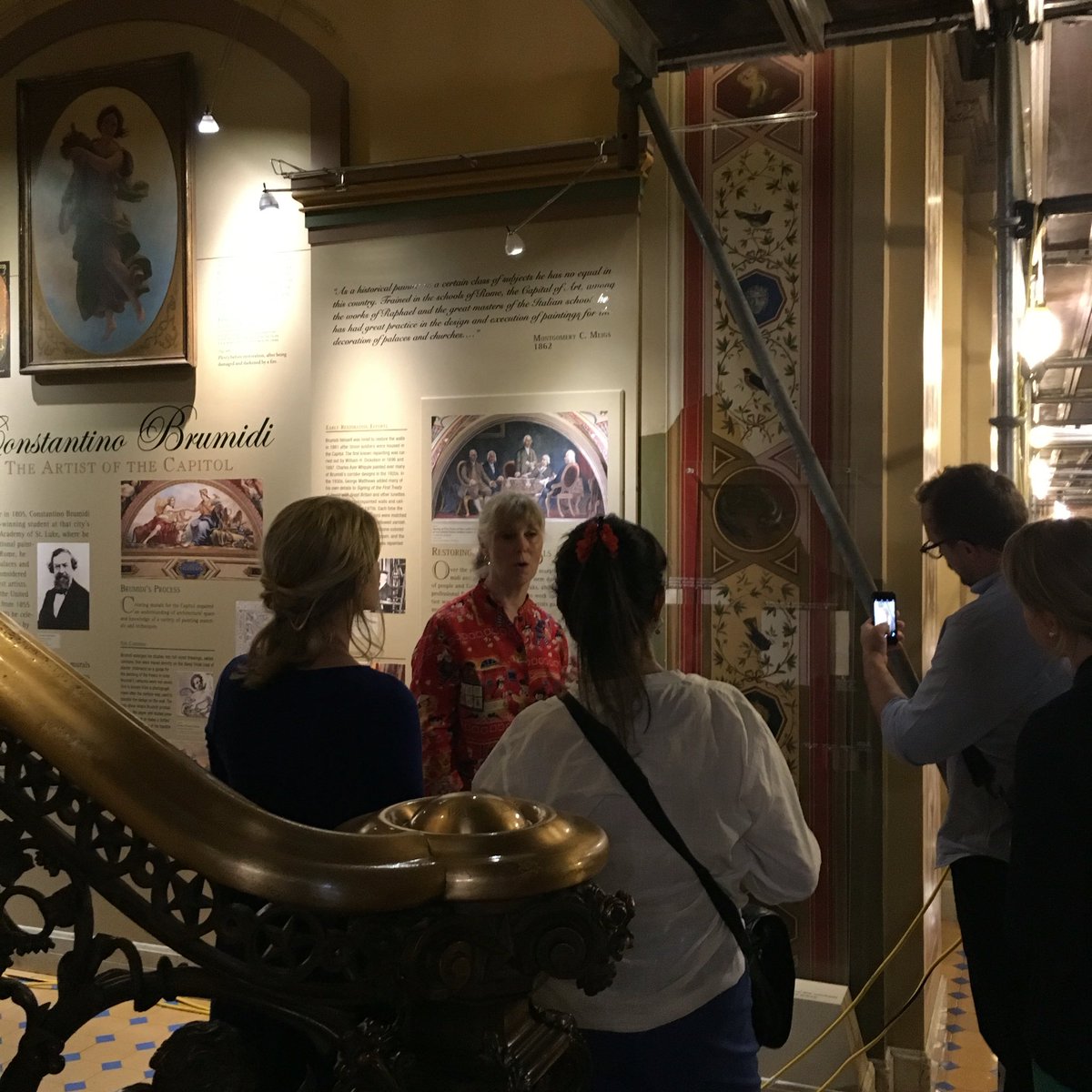 JennaDublin's tweet photo. conservation tour of Brumidi decorative murals with Mary Oehrlein, Historic Preservation Architect #usicomos https://t.co/EdmxhS0B7g