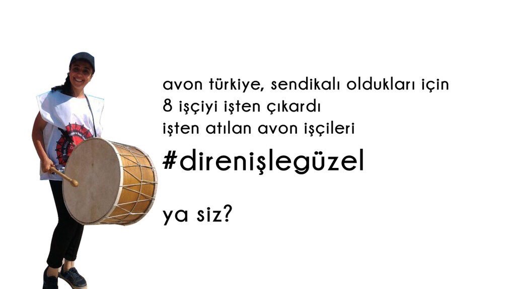dokuz8haber's tweet photo. Sendikalı oldukları için işten çıkartılan 8 Avon işçisine #direnişlegüzel hashtagiyle destek kampanyası başlatıldı. https://t.co/MyTwEeq24i