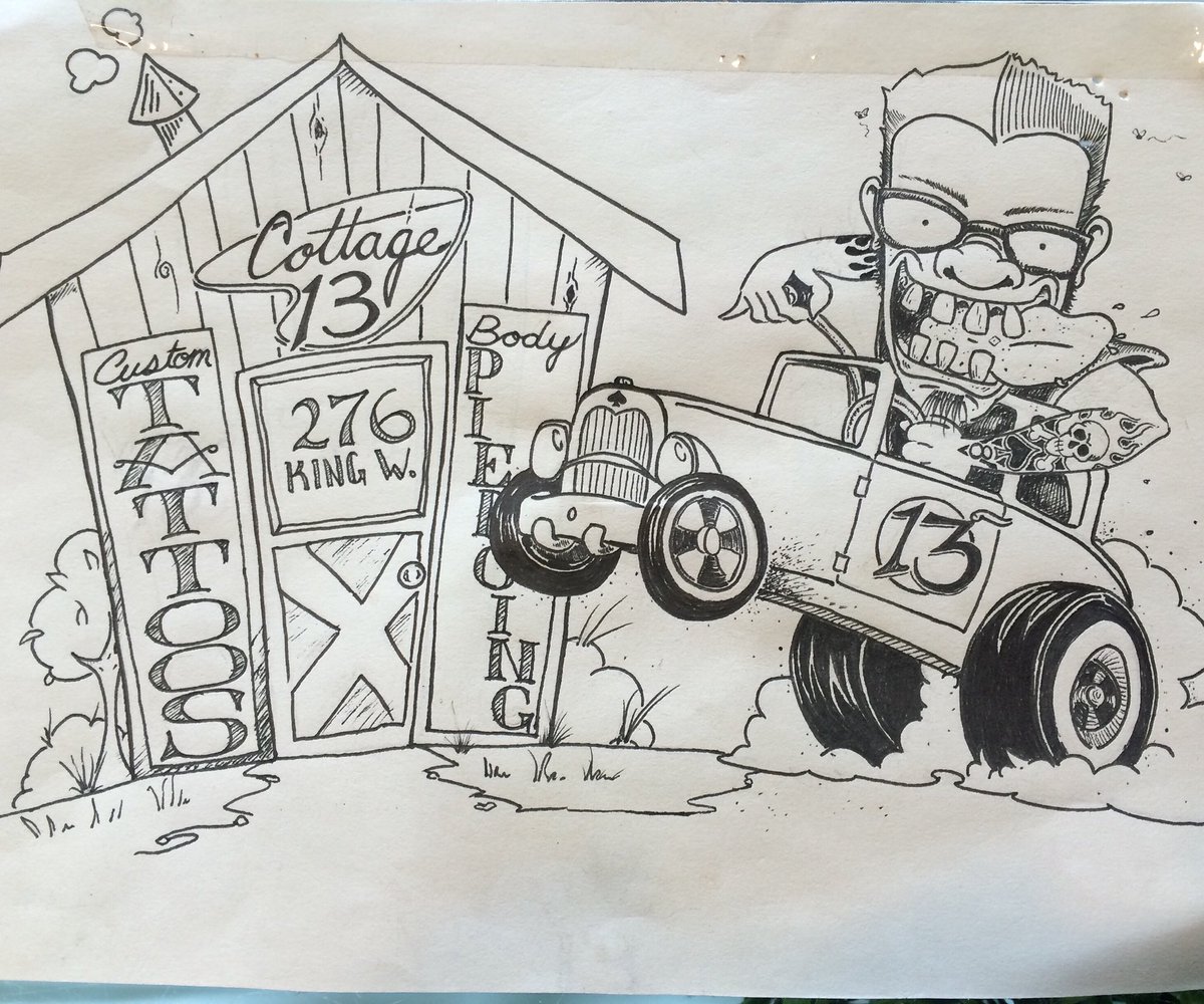 Blast from the past found in our basement clean up. A little doodle by Jason Rainer circa 2000.