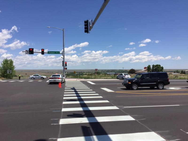 KRDO_13's tweet image. Eastbound Fontaine is closed at Powers because of the Thunderbird crash.