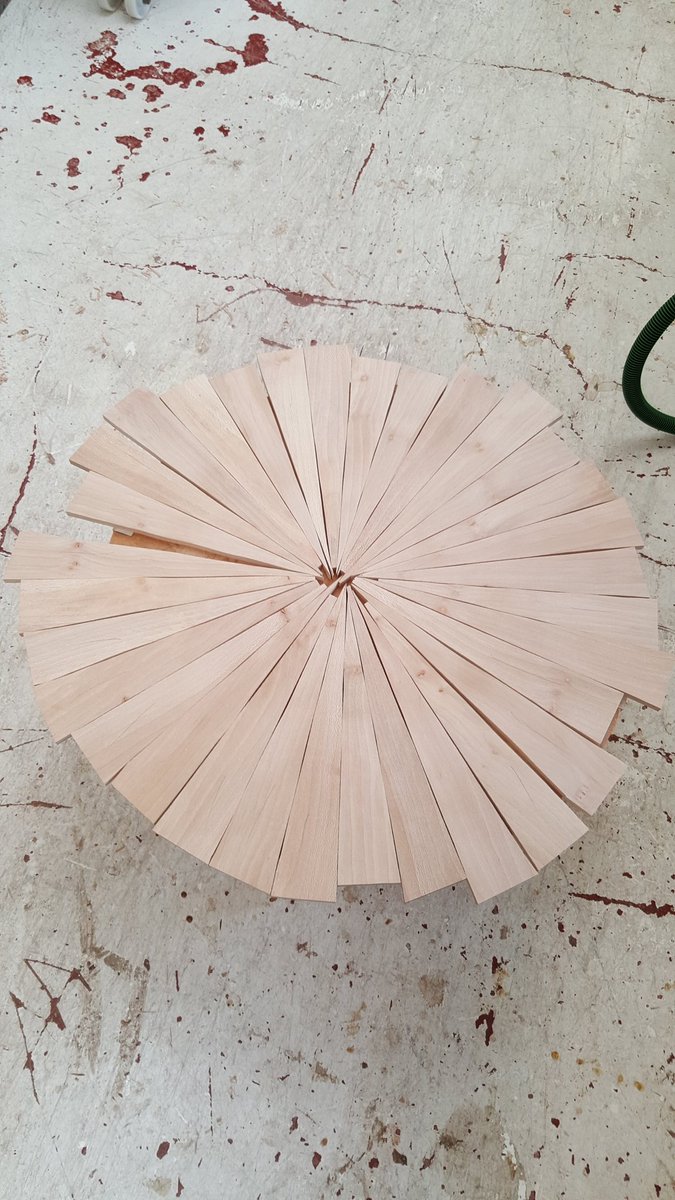 heliconiadesign's tweet photo. Segments glued you 4 #coffeetable top #ElephantParkTimberProject #LondonPlane #wood @ElephantParkLDN https://t.co/F7K3589U5z