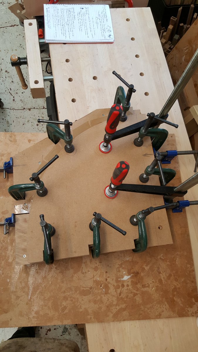 heliconiadesign's tweet photo. Segments glued you 4 #coffeetable top #ElephantParkTimberProject #LondonPlane #wood @ElephantParkLDN https://t.co/F7K3589U5z