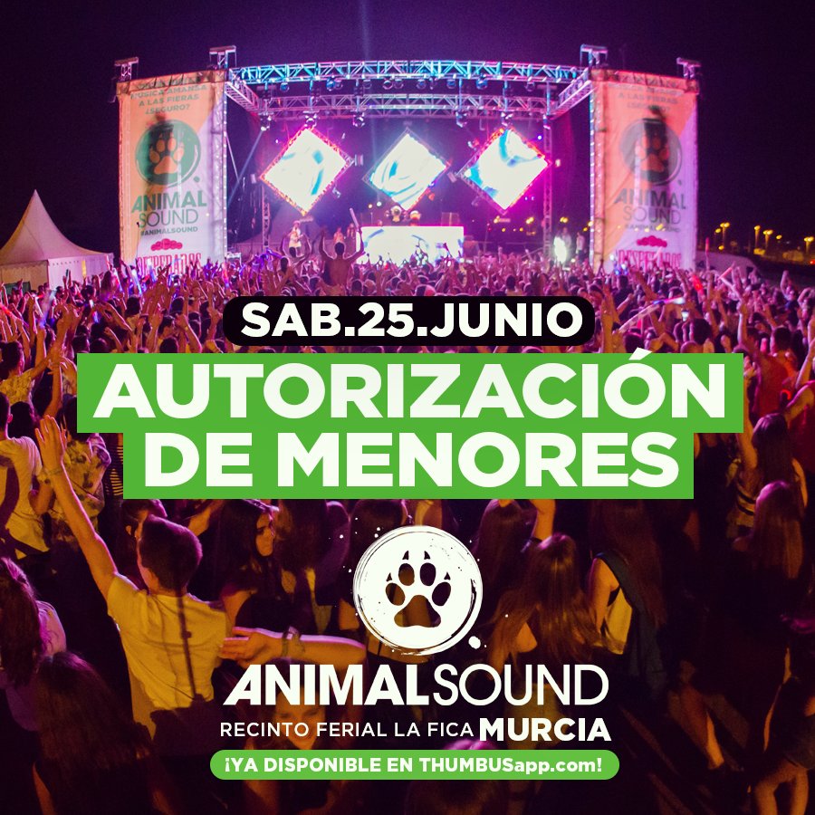 AnimalSoundFest's tweet photo. Ya está disponible la 'Autorización de menores' para #AnimalSound2016. Puedes descargarla en https://t.co/LmWExODHkW https://t.co/b3tavaSoSv