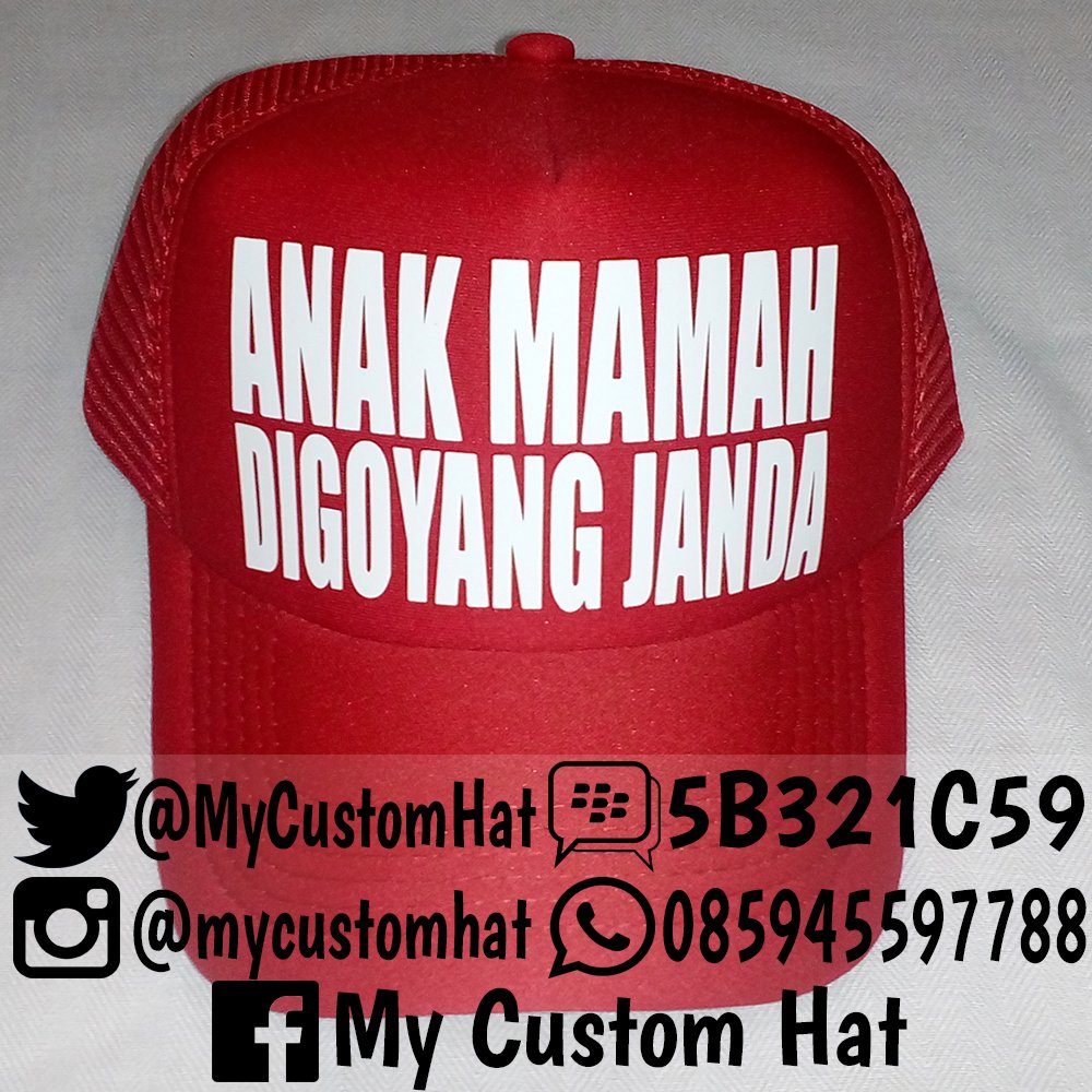 MyCustomHat's tweet image. PALING HITZ! topi custom dengan kata-kata dan design sesukamu, banyak pilihan warna.

PIN: 5B321C59