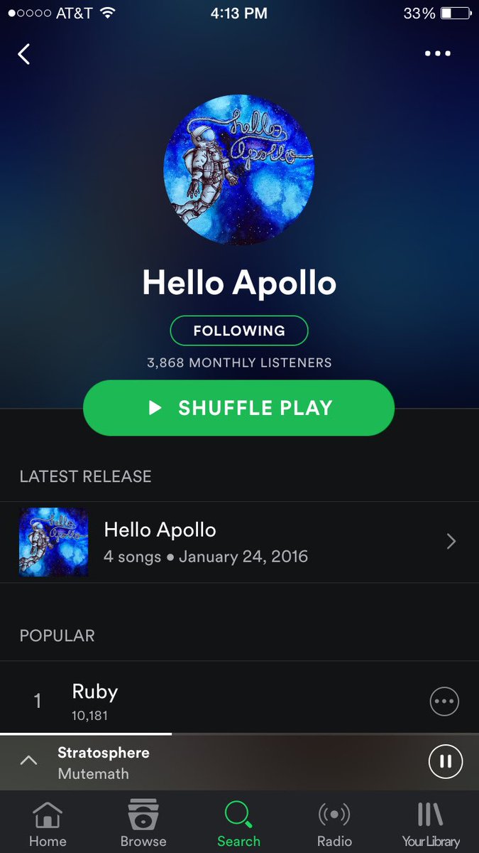 HelloApolloBand's tweet image. Thank you for over 10,000 Spotify listens for our song "Ruby"

We are so grateful for your support, this is unreal