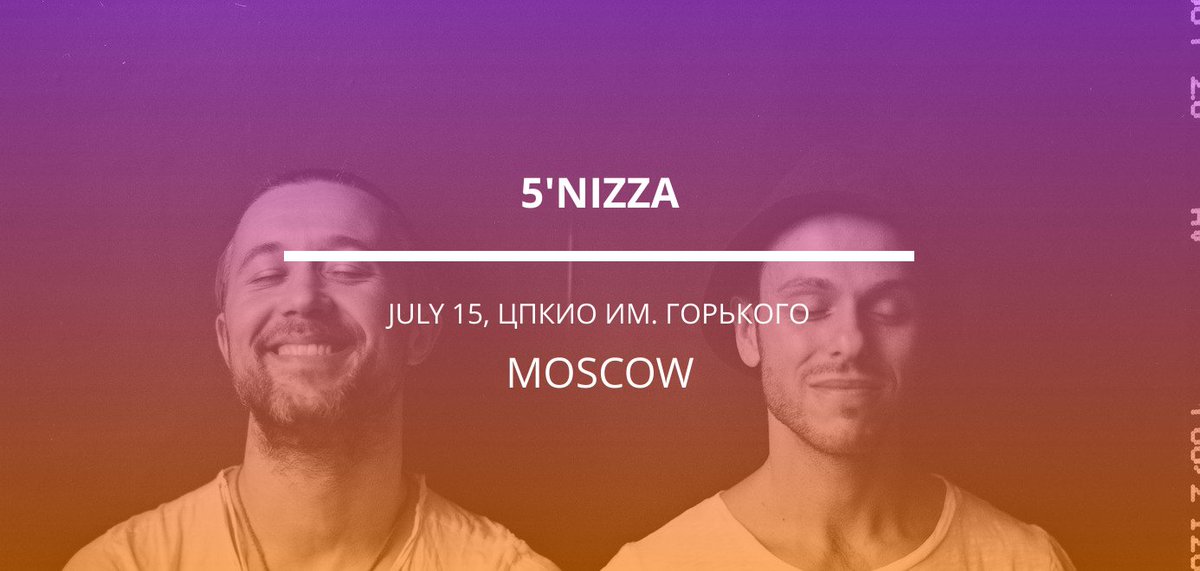 Moscow_Concerts's tweet photo. Не пропусти выступление 5'nizza в Москве 15 Июля. Билеты: 🎫 https://t.co/iz0mOmpXWh https://t.co/mTGnIewF2r