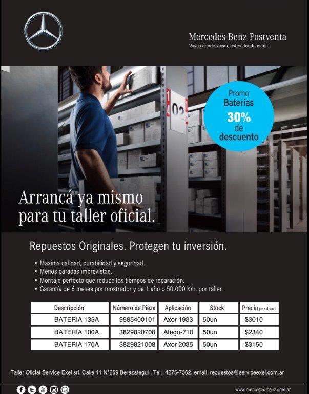 ServiceExel's tweet photo. Es momento de recargar las pilas! No te lo pierdas! #promo #baterias #MercedesBenz  #imperdible @MercedesBenzArg https://t.co/zRHbqG5T0h