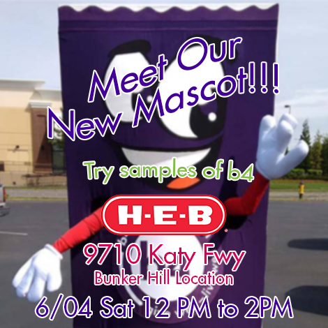 b4products's tweet photo. Heading to Bunker Hill @HEB this Saturday noon to 2pm. Say "Hello" to our new mascot and sample b4 Hand Sanitizer. https://t.co/tVZgZQifXV