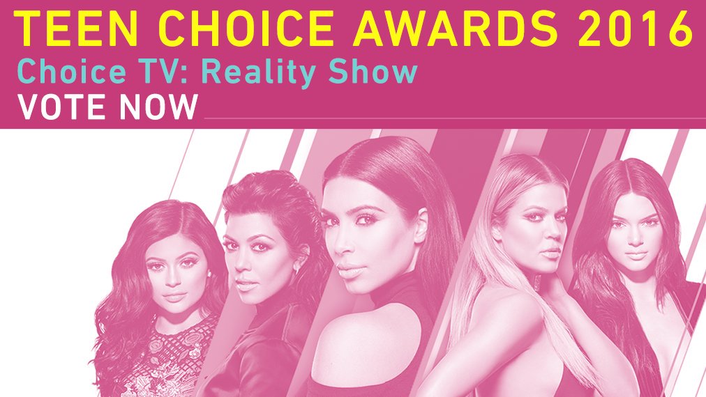 LAST DAY!! RT TO VOTE! "My #TeenChoice for #ChoiceRealityTVShow is Keeping Up With the Kardashians." 💗 💗 💗