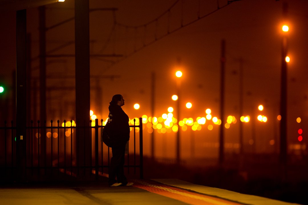 Cold and foggy morning for #Melbourne. West Footscray train station. Photo by <a href="/southey70/">Jason South</a> #weather