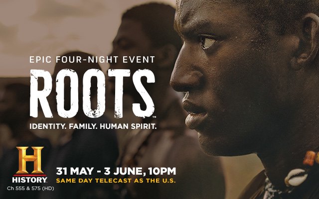 Suddenlink's tweet image. Don't miss the highly anticipated miniseries finale of #Roots tonight at 10/9c on #A&amp;amp;E, #HistoryChannel or #Lifetime