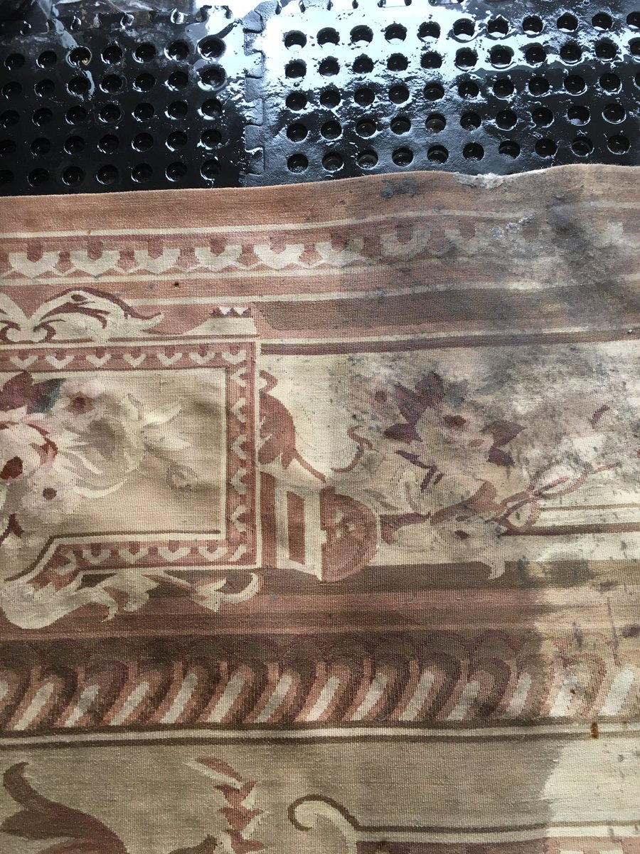 CheshireRug's tweet photo. A large needlepoint rug cleaned today. Great result #rugclean https://t.co/D5NBX7kpZ9