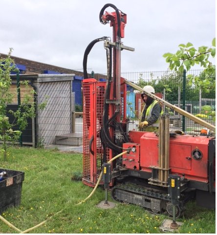 Geoinvestigate proof #microdrilling today to confirm CMRA #coallegacy model. #Rotarydrilling to locate #mineworkings