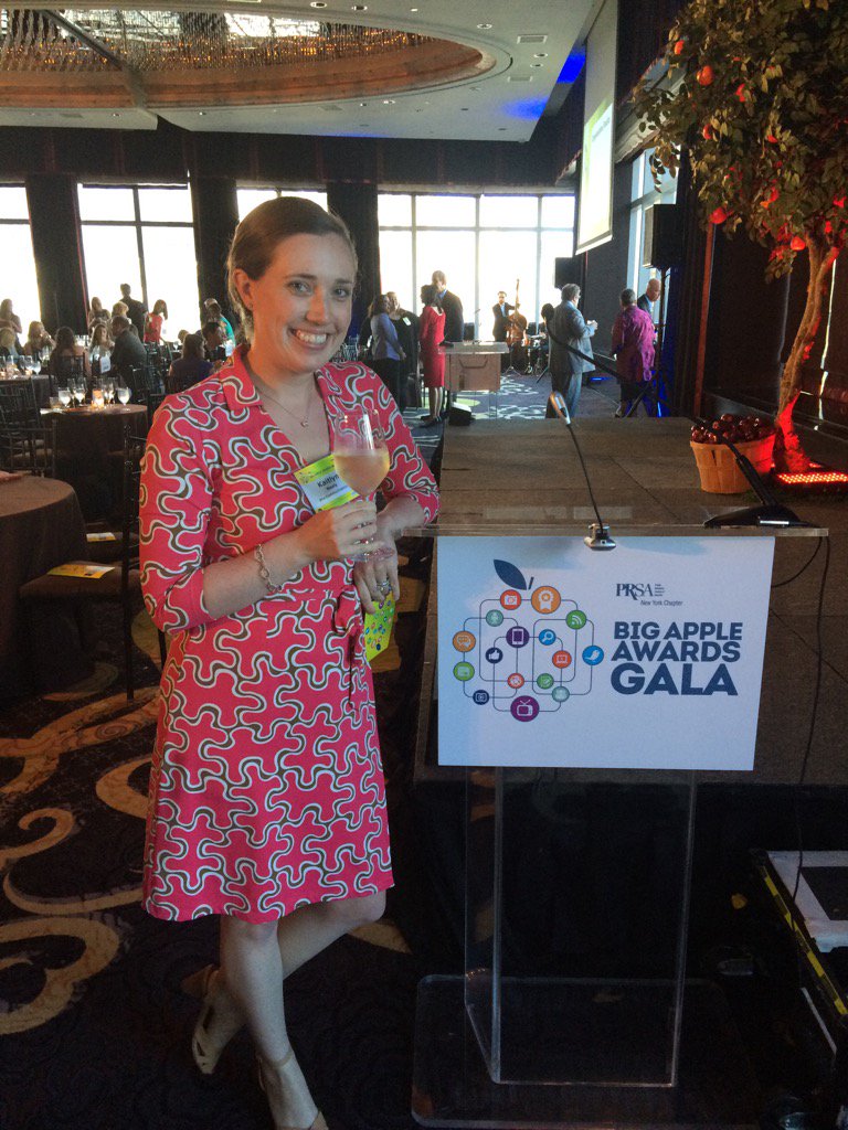 KDarr's tweet image. Just me and the #bigapplepr podium - thanks to @prsany for the opp tonight!
