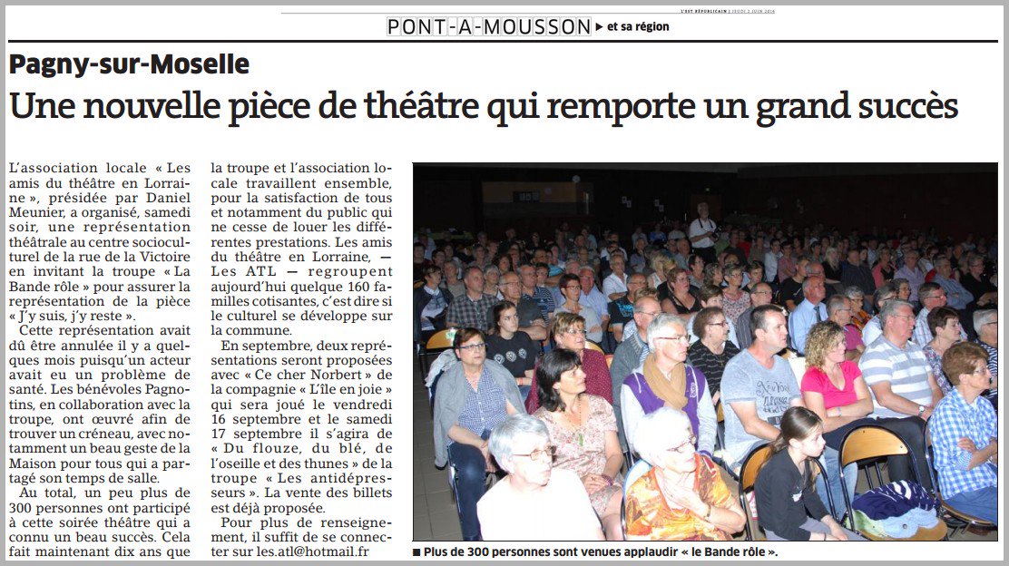 LABANDROLE's tweet image. Représentation à PAGNY-SUR-MOSELLE avant la pause estivale. Prochaine prestation le 15 sept à PELTRE 57245