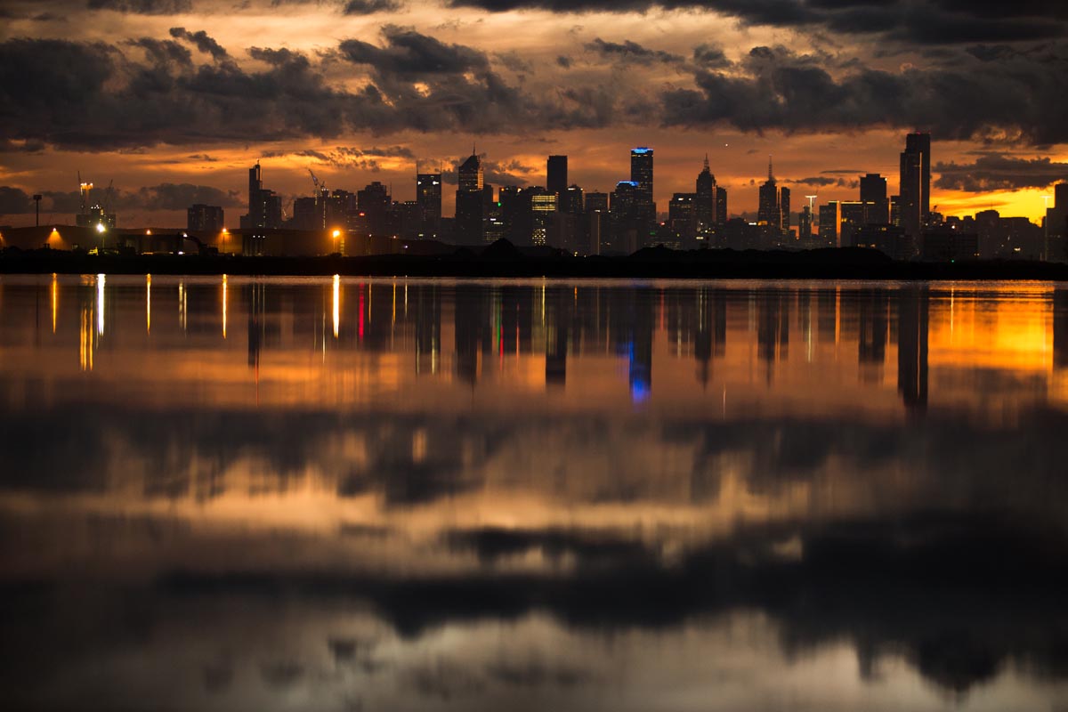 A beautiful sunrise over #Melbourne for the first day of #winter.Photo: <a href="/southey70/">Jason South</a> #weather