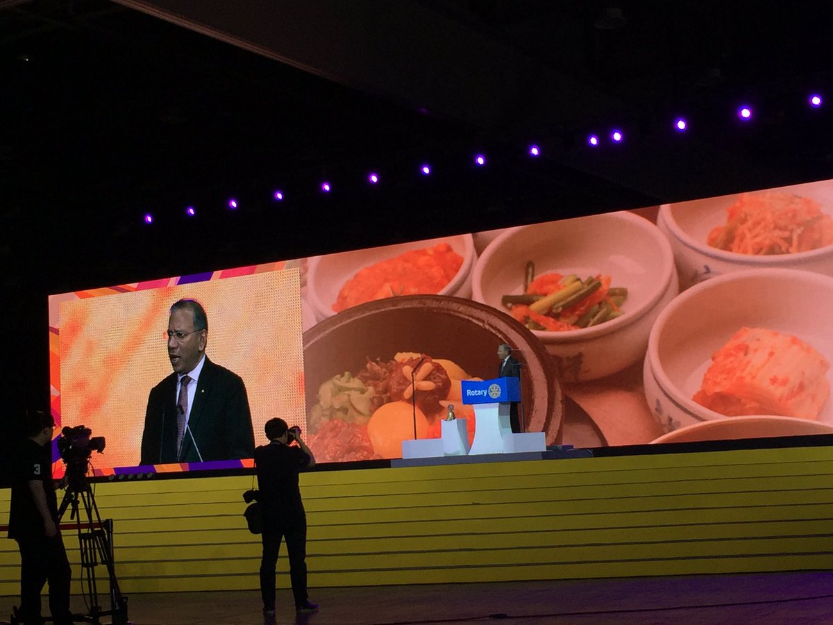 Rotary's tweet photo. "It is our task to leave the world richer when we leave it, than it was when we came." @KRRavindran105 #Rotary16 https://t.co/abKdnpfy9P