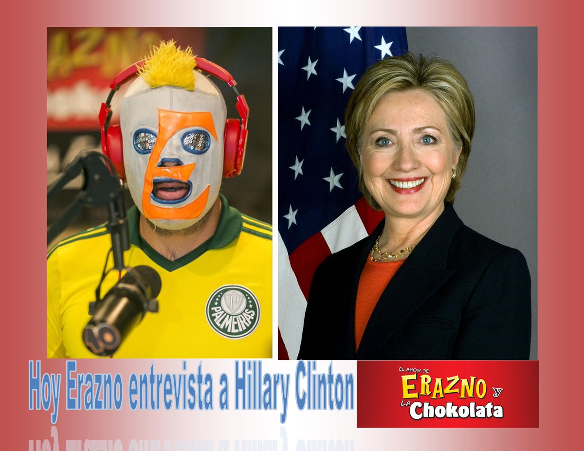 ERAZNOYLACHOKO's tweet photo. Hoy Erazno entrevista a @HillaryClinton y le pregunta sobre su plan de inmigracion, no te lo pierdas. https://t.co/mPAo2eCqtz