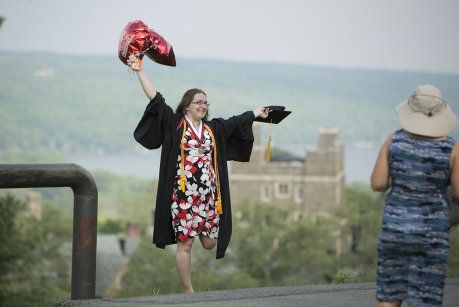 CornellAlumni's tweet photo. Class of 2016 bids adieu to Cornell with mixed emotions https://t.co/KLObM9zOZd #Cornell16 https://t.co/eQ6ky80mlE