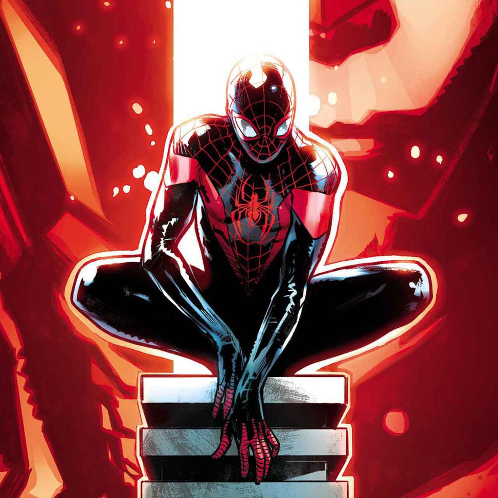 Marvel's tweet photo. Miles Morales swings into #CivilWarII with @BRIANMBENDIS and Nico Leon this July! Read on: https://t.co/0vB4rNB6MA https://t.co/I01w0iaCXr